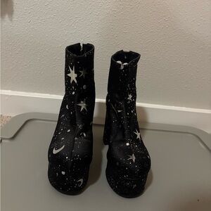 Current Mood Black Celestial Ankle Boots